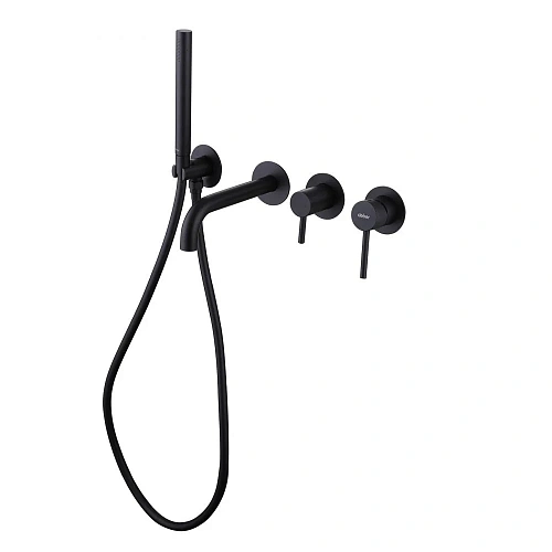 Смеситель для ванны ABBER Wasser Kreis AF8130B скрытого монтажа, черный матовый Смеситель для ванны ABBER Wasser Kreis AF8130B скрытого монтажа, черный матовый