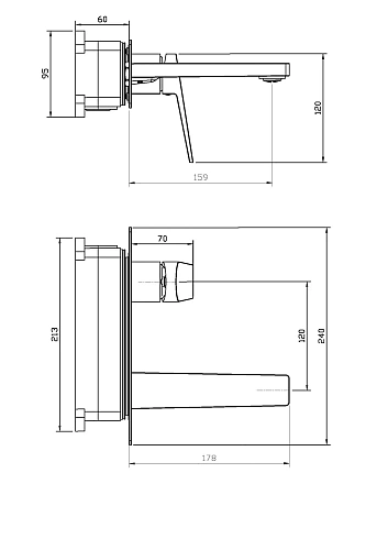 Смеситель для раковины BelBagno ARDENTE-BLVM-CRM-W0 встраиваемый хром Смеситель для раковины BelBagno ARDENTE-BLVM-CRM-W0 встраиваемый хром