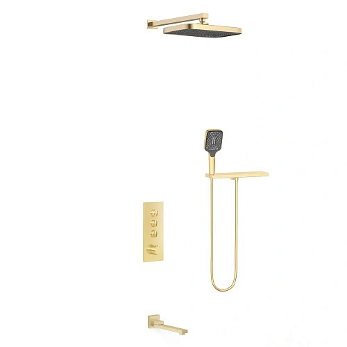Душевая система Vincea VSFW-431T1RBG встраиваемая, термостатическая, 3 режима, брашированное золото Душевая система Vincea VSFW-431T1RBG встраиваемая, термостатическая, 3 режима, брашированное золото