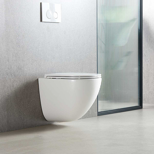 Унитаз подвесной Vincea Bien VT1-51T безободковый, цвет белый, ультратонкое soft-close сиденье Унитаз подвесной Vincea Bien VT1-51T безободковый, цвет белый, ультратонкое soft-close сиденье