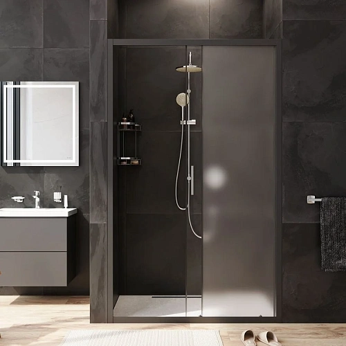 Душевая дверь AM.PM Gem W90G-120-1-195BM 120х195, стекло матовое, профиль черный матовый Душевая дверь AM.PM Gem W90G-120-1-195BM 120х195, стекло матовое, профиль черный матовый