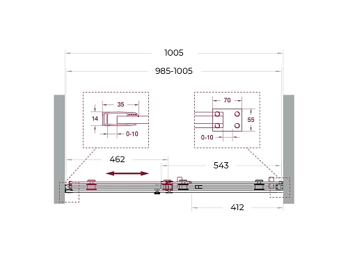 Душевая дверь BelBagno SOFT_CLOSE-2-BF-1-100-C-Cr 100 см, профиль хром, стекло прозрачное Душевая дверь BelBagno SOFT_CLOSE-2-BF-1-100-C-Cr 100 см, профиль хром, стекло прозрачное