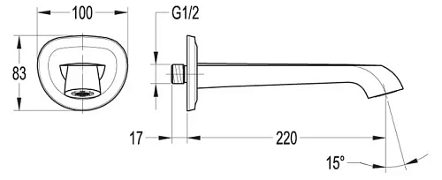 Излив CEZARES LIBERTY-F-SC-01 хром Излив CEZARES LIBERTY-F-SC-01 хром
