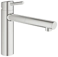 Смеситель для кухни GROHE Concetto с выдвижным изливом, суперсталь (31129DC1) Смеситель для кухни GROHE Concetto с выдвижным изливом, суперсталь (31129DC1)