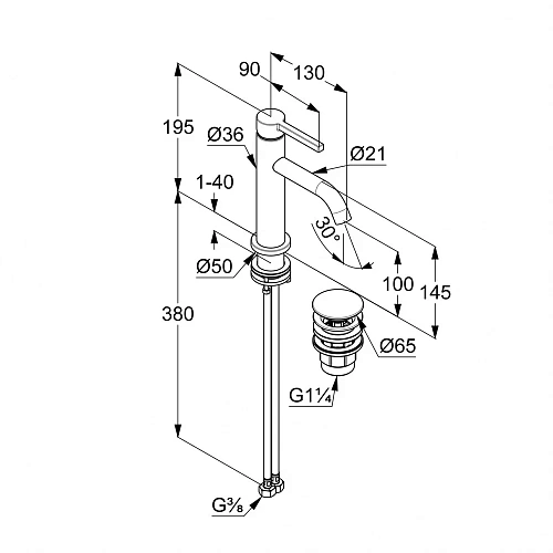 Смеситель для раковины Kludi NOVA FONTE Pura 202885315 белый матовый Смеситель для раковины Kludi NOVA FONTE Pura 202885315 белый матовый