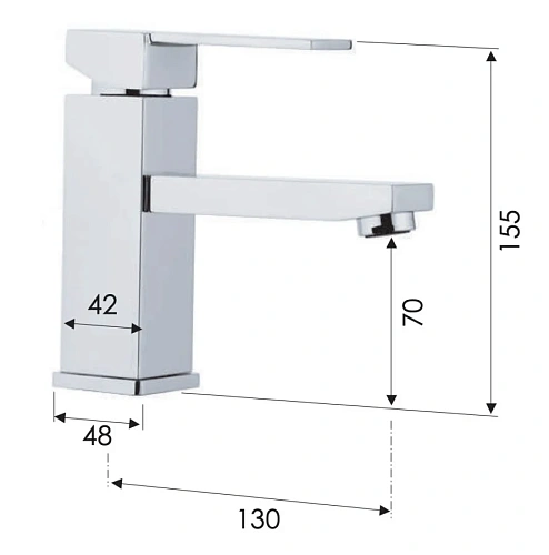 Смеситель для раковины Remer Qubika Q11 Смеситель для раковины Remer Qubika Q11