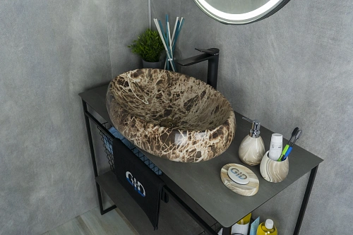 Раковина Gid Mnc168 54409 накладная под камень глянцевая 60x41x15 Раковина Gid Mnc168 54409 накладная под камень глянцевая 60x41x15