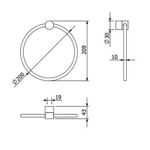Полотенцедержатель Kludi VELA R 58978N2 оружейная сталь Полотенцедержатель Kludi VELA R 58978N2 оружейная сталь
