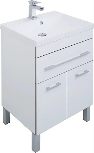 Тумба под раковину Aquanet Верона 58 белый (напольная 1 ящик 2 дверцы) 00182507 Тумба под раковину Aquanet Верона 58 белый (напольная 1 ящик 2 дверцы) 00182507
