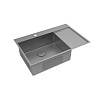 Кухонная мойка Lemark KEZADRA 780L из нержавеющей стали, с крылом (чаша слева), графит 9936151 Кухонная мойка Lemark KEZADRA 780L из нержавеющей стали, с крылом (чаша слева), графит 9936151