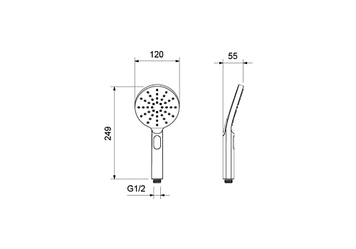Душевая лейка Aquatek ОБЕРОН AQ2006CR Хром Душевая лейка Aquatek ОБЕРОН AQ2006CR Хром