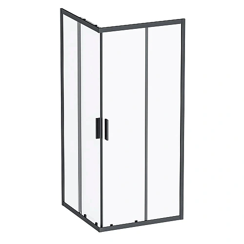 Душевой уголок AM.PM Gem S W93G-403-090BT S Slide 90x90 стекло прозрачное, профиль черный матовый Душевой уголок AM.PM Gem S W93G-403-090BT S Slide 90x90 стекло прозрачное, профиль черный матовый