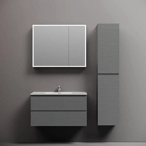 Тумба под раковину Sancos Folk FL90ES 890х445х500 Ergraut soft, подвесная Тумба под раковину Sancos Folk FL90ES 890х445х500 Ergraut soft, подвесная