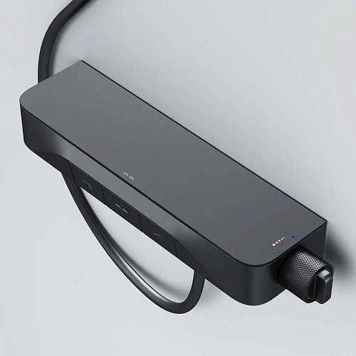 Смеситель для ванны AM.PM Func F8F10522 кнопочный с полкой, черный Смеситель для ванны AM.PM Func F8F10522 кнопочный с полкой, черный