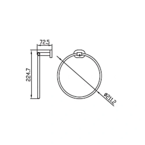Полотенцедержатель Kaiser Gerade KH-2011 Полотенцедержатель Kaiser Gerade KH-2011