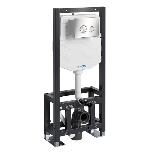 Инсталляция для унитаза WasserKRAFT Dill 61TLT.010.ME.BN01 с клавишей смыва никель Инсталляция для унитаза WasserKRAFT Dill 61TLT.010.ME.BN01 с клавишей смыва никель