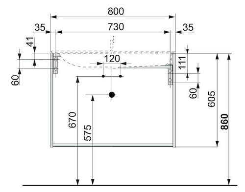 Тумба под раковину Keuco Plan 32962YY0000, 800х605х490 мм Тумба под раковину Keuco Plan 32962YY0000, 800х605х490 мм