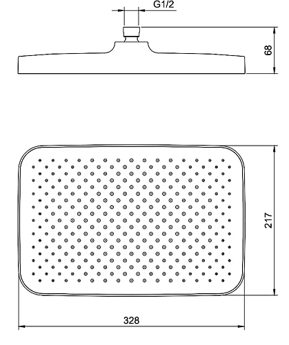 Верхний душ BERGES U2, черный матовый, пластик 070012 Верхний душ BERGES U2, черный матовый, пластик 070012