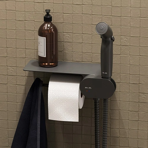 Унитаз подвесной AM.PM Gem CK90H0303B в наборе с гигиеническим душем с сиденьем Унитаз подвесной AM.PM Gem CK90H0303B в наборе с гигиеническим душем с сиденьем