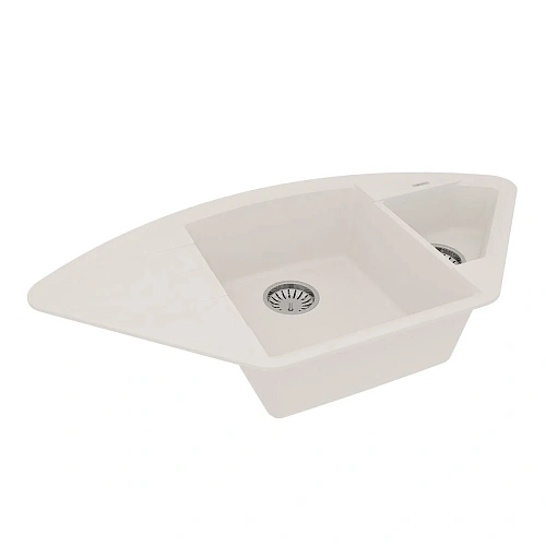 Кухонная мойка Lemark IRKANA 980 врезная угловая из кварцгранита, с крылом, Жасмин 9910046 Кухонная мойка Lemark IRKANA 980 врезная угловая из кварцгранита, с крылом, Жасмин 9910046