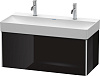 Картинка анонса товара «тумба под раковину duravit xsquare xs406304040 подвесная 98 см черный глянцевый»