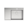 Детальная картинка товара «кухонная мойка lemark kezadra 780p из нержавеющей стали, с крылом (чаша справа), сталь 9937153»