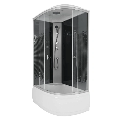 Душевая кабина Niagara NG-7510-14L BLACK (1200х800х2150) высокий поддон (40см) стекло мозаика 7510L Душевая кабина Niagara NG-7510-14L BLACK (1200х800х2150) высокий поддон (40см) стекло мозаика 7510L