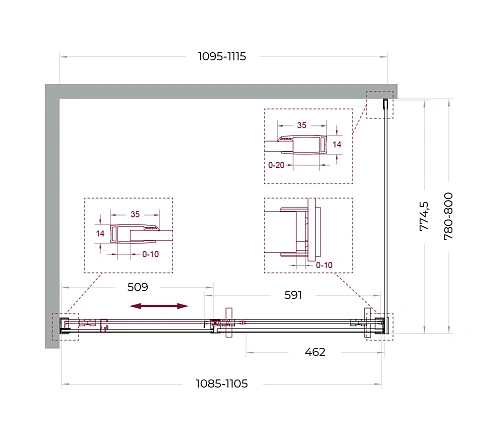 Душевой уголок BelBagno SOFT_CLOSE-1-AH-1-110/80-C-Cr 110x80 см, профиль хром, стекло прозрачное Душевой уголок BelBagno SOFT_CLOSE-1-AH-1-110/80-C-Cr 110x80 см, профиль хром, стекло прозрачное