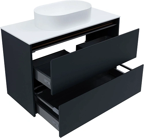 Тумба под раковину Allen Brau Activity 100 1.34006.AM антрацит матовый/черный брашированный Тумба под раковину Allen Brau Activity 100 1.34006.AM антрацит матовый/черный брашированный