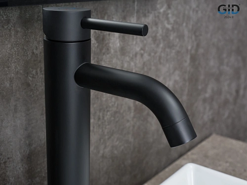 Смеситель для раковины Gid Inga SS096-BM-D SS096BMD черный матовый Смеситель для раковины Gid Inga SS096-BM-D SS096BMD черный матовый