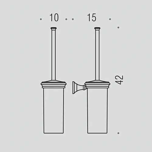 Ершик для унитаза Colombo Portofino B3207.CR-VAN подвесной, хром/матовое стекло Ершик для унитаза Colombo Portofino B3207.CR-VAN подвесной, хром/матовое стекло