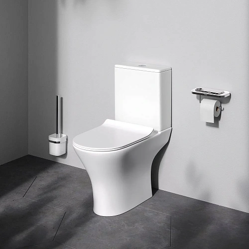 Унитаз напольный AM.PM Sense C748600SC безободковый с сиденьем микролифт Унитаз напольный AM.PM Sense C748600SC безободковый с сиденьем микролифт