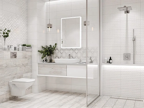 Плитка керамическая Cersanit Alrami серый 20x44 AMG091 Плитка керамическая Cersanit Alrami серый 20x44 AMG091