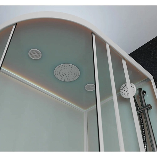 Душевая кабина Frank F412/1R правосторонняя White белый профиль 120x80 129009 Душевая кабина Frank F412/1R правосторонняя White белый профиль 120x80 129009