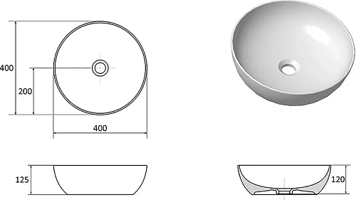 Раковина Ravak Uni 400 B Slim XJX01140003 Раковина Ravak Uni 400 B Slim XJX01140003