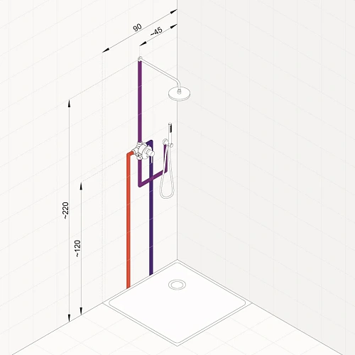 Душевая система Kludi BOZZ 38736N076 встраиваемая, брашированное золото Душевая система Kludi BOZZ 38736N076 встраиваемая, брашированное золото