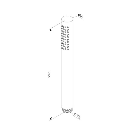 Душевая лейка Damixa Scandinavian Pure 936020000 стик 1 функция, хром
