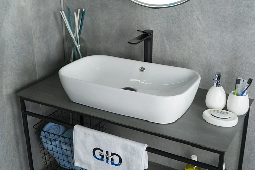 Раковина Gid N9217 51132 накладная белая 61x34x13.5 Раковина Gid N9217 51132 накладная белая 61x34x13.5