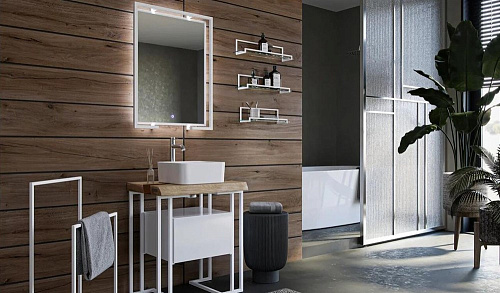 Полка Velvex Gelou 50 White металлическая со стеклом pkGEL.50-58 Полка Velvex Gelou 50 White металлическая со стеклом pkGEL.50-58