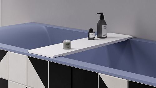 Полка Salini GABBIANO IN 980 1906209M для ванны S-Stone белый Полка Salini GABBIANO IN 980 1906209M для ванны S-Stone белый