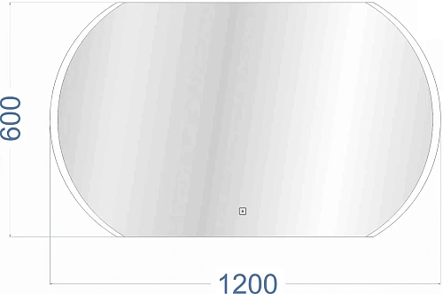 Зеркало DIWO Новгород 120 с подсветкой, овальное, с сенсорным управлением, настенное 543686 Зеркало DIWO Новгород 120 с подсветкой, овальное, с сенсорным управлением, настенное 543686