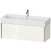 Картинка анонса товара «тумба под раковину duravit xviu xv42380b122 подвесная 118 см белая/шампань»