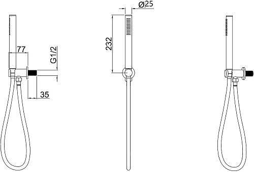 Душевой гарнитур Allen Brau Priority 5.31019-GB золото Душевой гарнитур Allen Brau Priority 5.31019-GB золото