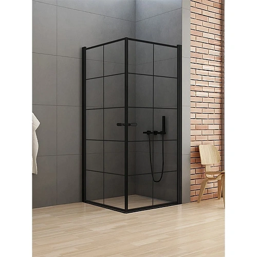 Душевой уголок NEW TRENDY NEW SOLEO BLACK 90x90x195 D-0285A/D-0285A (черный) Душевой уголок NEW TRENDY NEW SOLEO BLACK 90x90x195 D-0285A/D-0285A (черный)