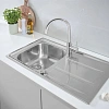 Кухонная мойка GROHE из нержавеющей стали с корзинчатым вентилем, оборачиваемая K400 45 -S 86/50 1.0 31566SD0 Кухонная мойка GROHE из нержавеющей стали с корзинчатым вентилем, оборачиваемая K400 45 -S 86/50 1.0 31566SD0