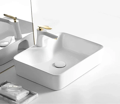 Раковина CeramaLux 7291 накладная, белый Раковина CeramaLux 7291 накладная, белый