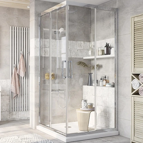 Душевой уголок STWORKI Дублин 100x100 см профиль хром глянец 413141 Душевой уголок STWORKI Дублин 100x100 см профиль хром глянец 413141