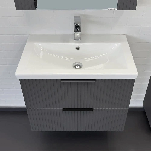 Тумба с раковиной Comforty Лима-70П2 00-00019212 подвесная антрацит раковина Como 70 Тумба с раковиной Comforty Лима-70П2 00-00019212 подвесная антрацит раковина Como 70