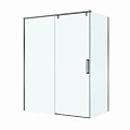 Душевой уголок BelBagno SOFT_CLOSE-1-AH-1-150/90-C-GM 150x90 см, профиль оружейная сталь, стекло прозрачное Душевой уголок BelBagno SOFT_CLOSE-1-AH-1-150/90-C-GM 150x90 см, профиль оружейная сталь, стекло прозрачное