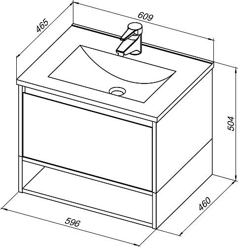 Тумба с раковиной STWORKI Карлстад 60 дуб рустикальный 418855 Тумба с раковиной STWORKI Карлстад 60 дуб рустикальный 418855